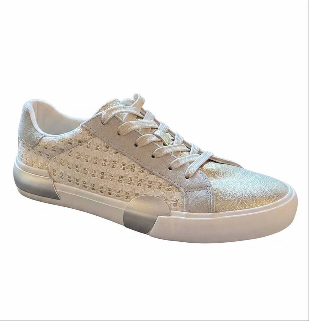 NEW OUTWOODS women's casual sneakers in cream + gold